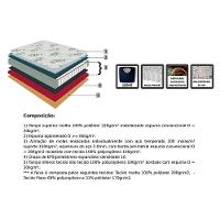 Colchão King Molas Ensacadas Masterpocket Torino Ibrido (193x203x32) - Orthoflex
