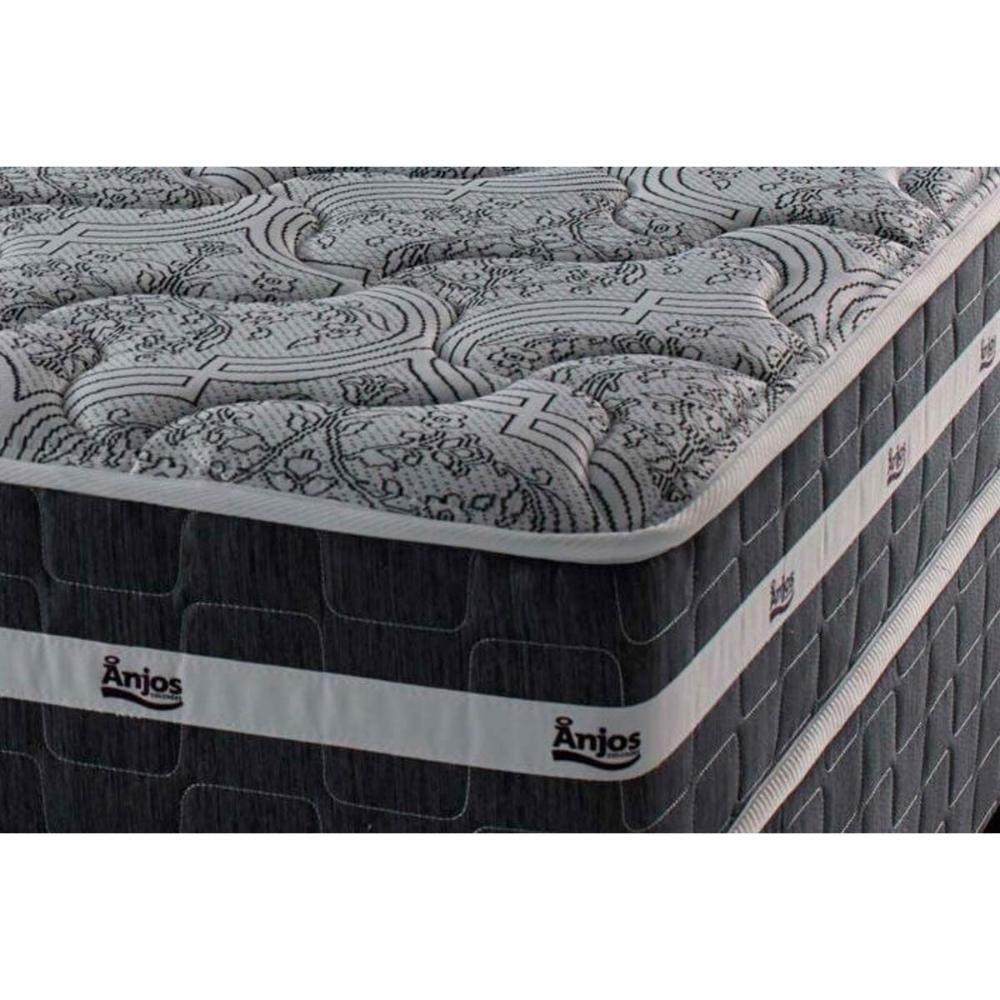 Cama Box Solteiro: Colchão Molas Masterpocket Ensacadas Black Graphite + Base Crc Suede Gray (88x188) - 5