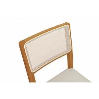 Kit 6 Cadeiras Sala Jantar Lola 6 Un Carvalho Linho Caqui Tela Bege A040a - 4