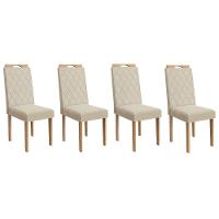 Kit 4 Cadeiras Sala Jantar 2cad153ea 4 Un Eucalipto Linho Areia A052 - 1