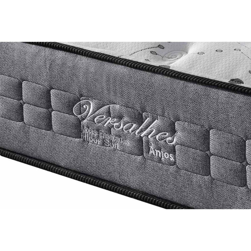 Cama Box Solteiro: Colchão Molas Masterpocket Ensacadas Versalhes + Base Crc Suede Gray (96x203) - 8