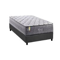 Cama Box Solteiro: Colchão Molas Masterpocket Ensacadas Versalhes + Base Crc Suede Gray (96x203) - 1