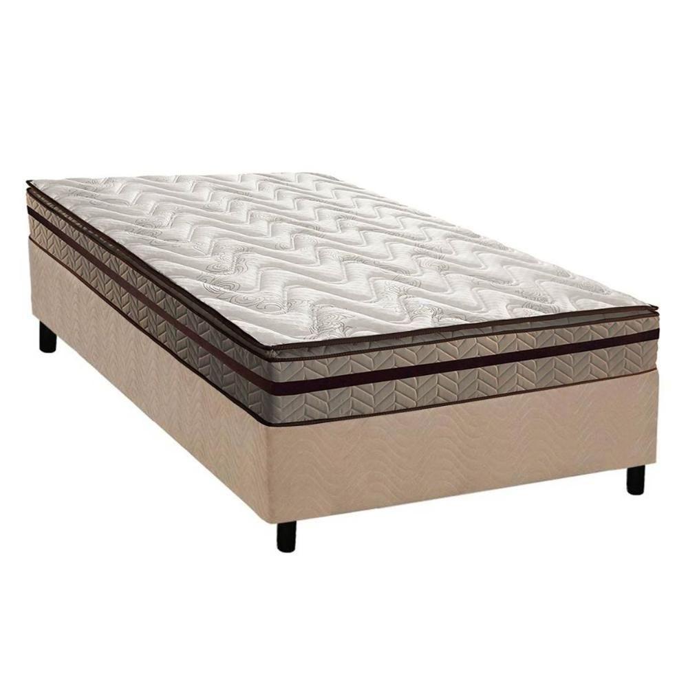 Cama Box Solteiro: Colchão Ortopédico Paropas D28 - Orthomedic Gold Plus Rústico Clean + Base Crc Suede Clean (88x188) - 1