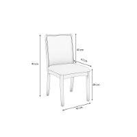 Kit 4 Cadeiras Sala Jantar Lara 4 Un Carvalho Bouclê Cinza Tela Grafite - 2