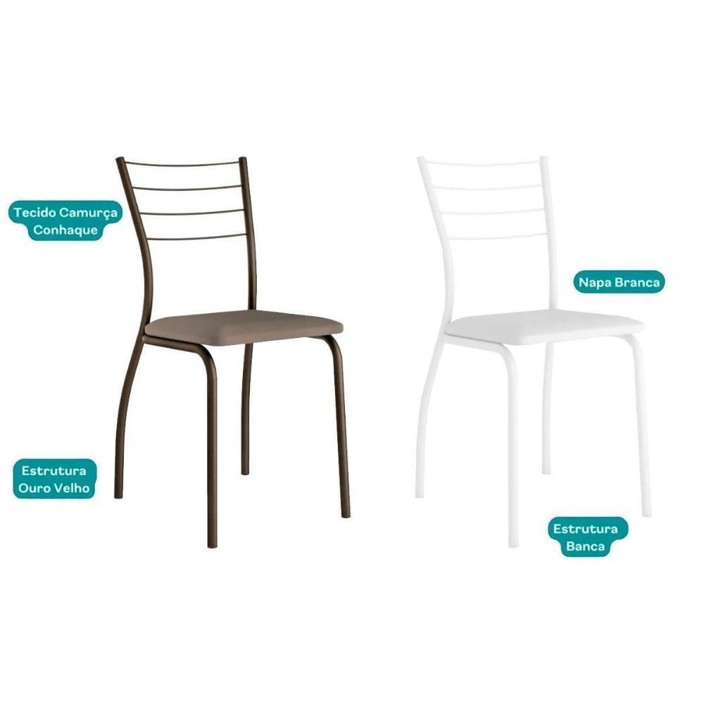 Kit 4 Cadeiras Sala Jantar 1700 4 Un Preto Courano Preto Carraro - 8