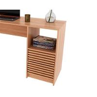 Mesa Computador Escrivaninha Com Gaveteiro Ripado Me4174 Amêndoa Tecno Mobili - 7