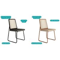 Kit 2 Cadeiras Sala Jantar Wood 1751 Aço 2 Uni Preto Linho Grafite Carraro - 5