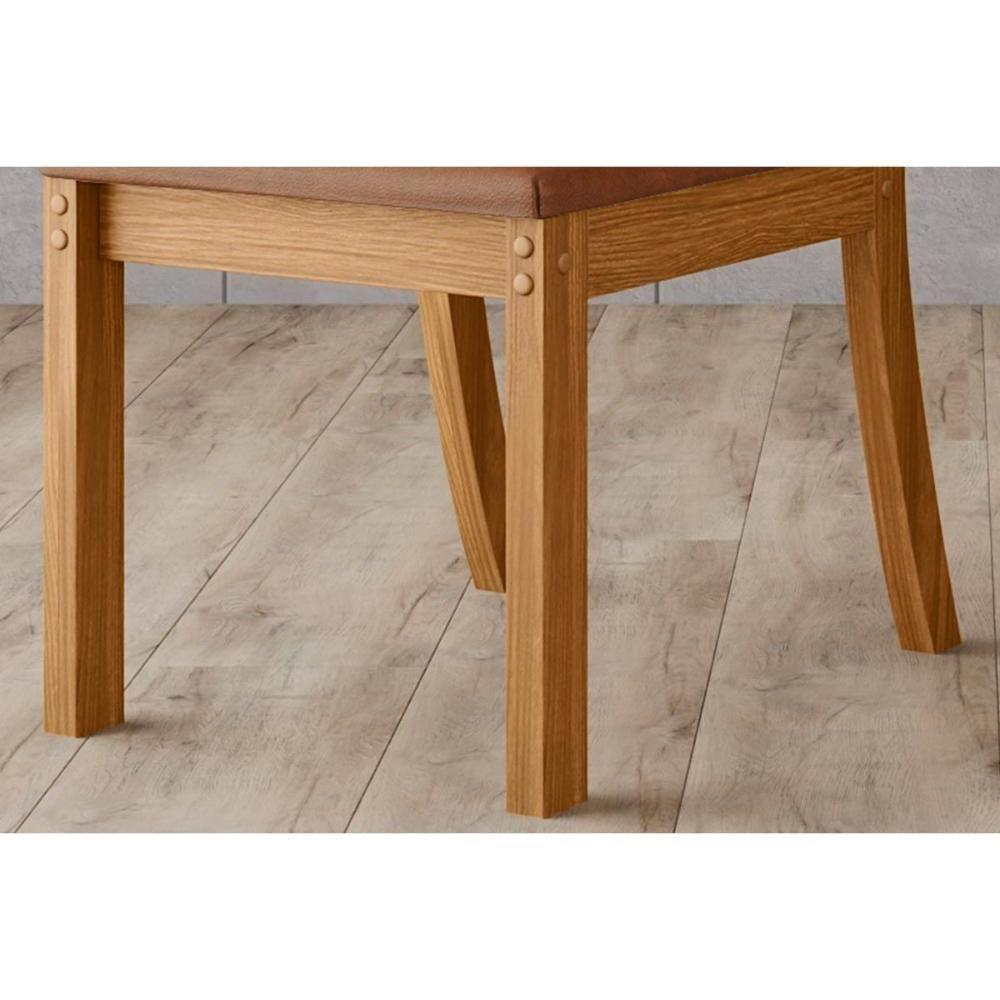 Kit 6 Cadeiras Sala Jantar Milla Plus 6 Un Nature Courano Caramelo - 10