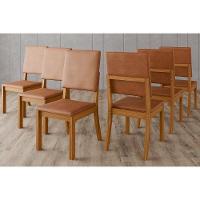 Kit 6 Cadeiras Sala Jantar Milla Plus 6 Un Nature Courano Caramelo - 1