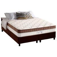 Cama Box Queen: Colchão Molas Masterpocket Ensacadas King Best Brown + Base Crc Suede Brown (158x198) - 1
