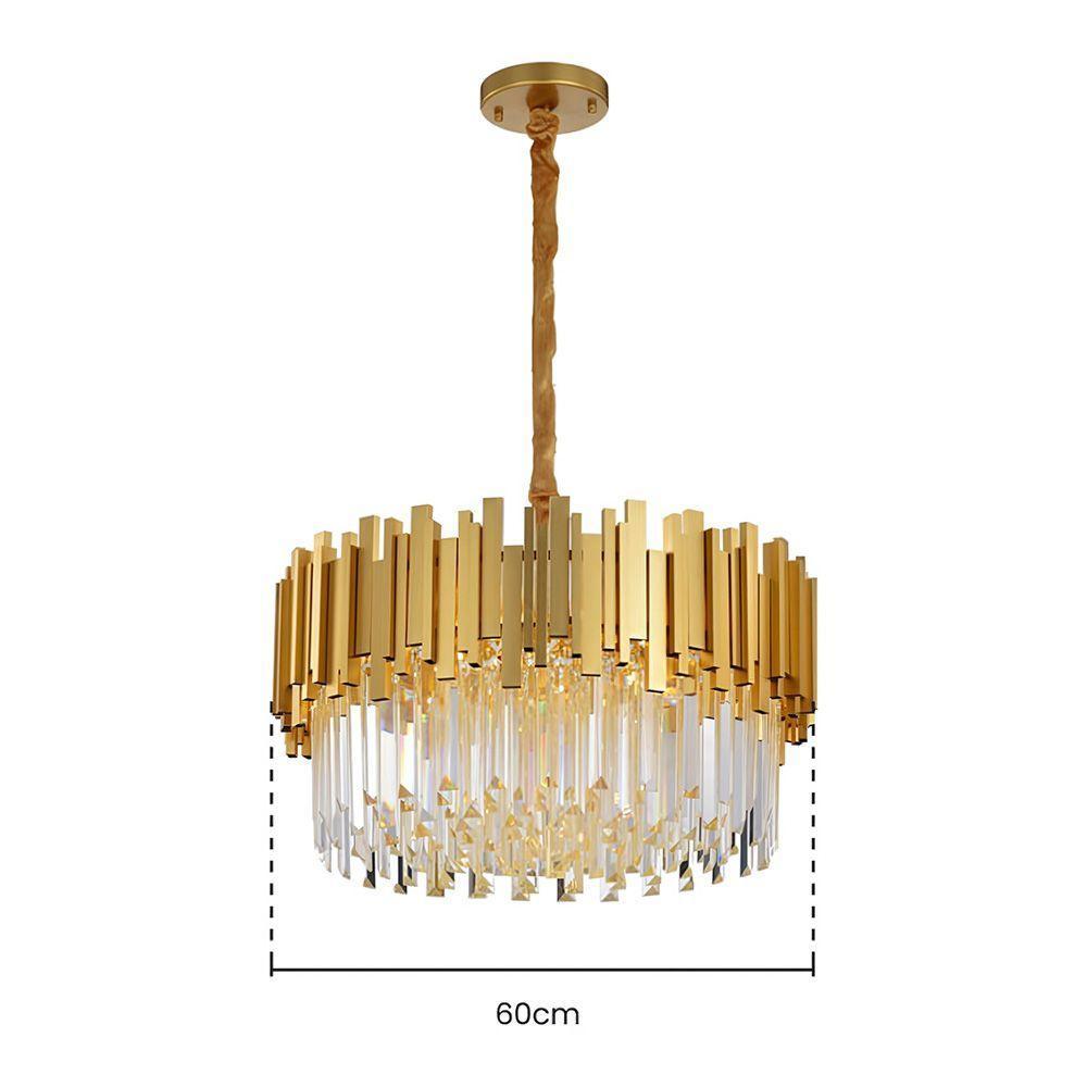 Lustre Pendente Skylight Fancy 3013 Redondo 60 G9 Bivolt Dourado-transparente - 4