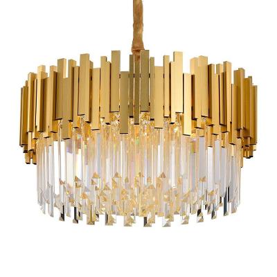 Lustre Pendente Skylight Fancy 3013 Redondo 60 G9 Bivolt Dourado-transparente