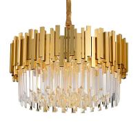 Lustre Pendente Skylight Fancy 3013 Redondo 60 G9 Bivolt Dourado-transparente - 1