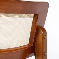 Cadeira De Jantar Portugal Em Madeira Imbuia Com Tela Rattan Impermeável Caramelo L85 - 5