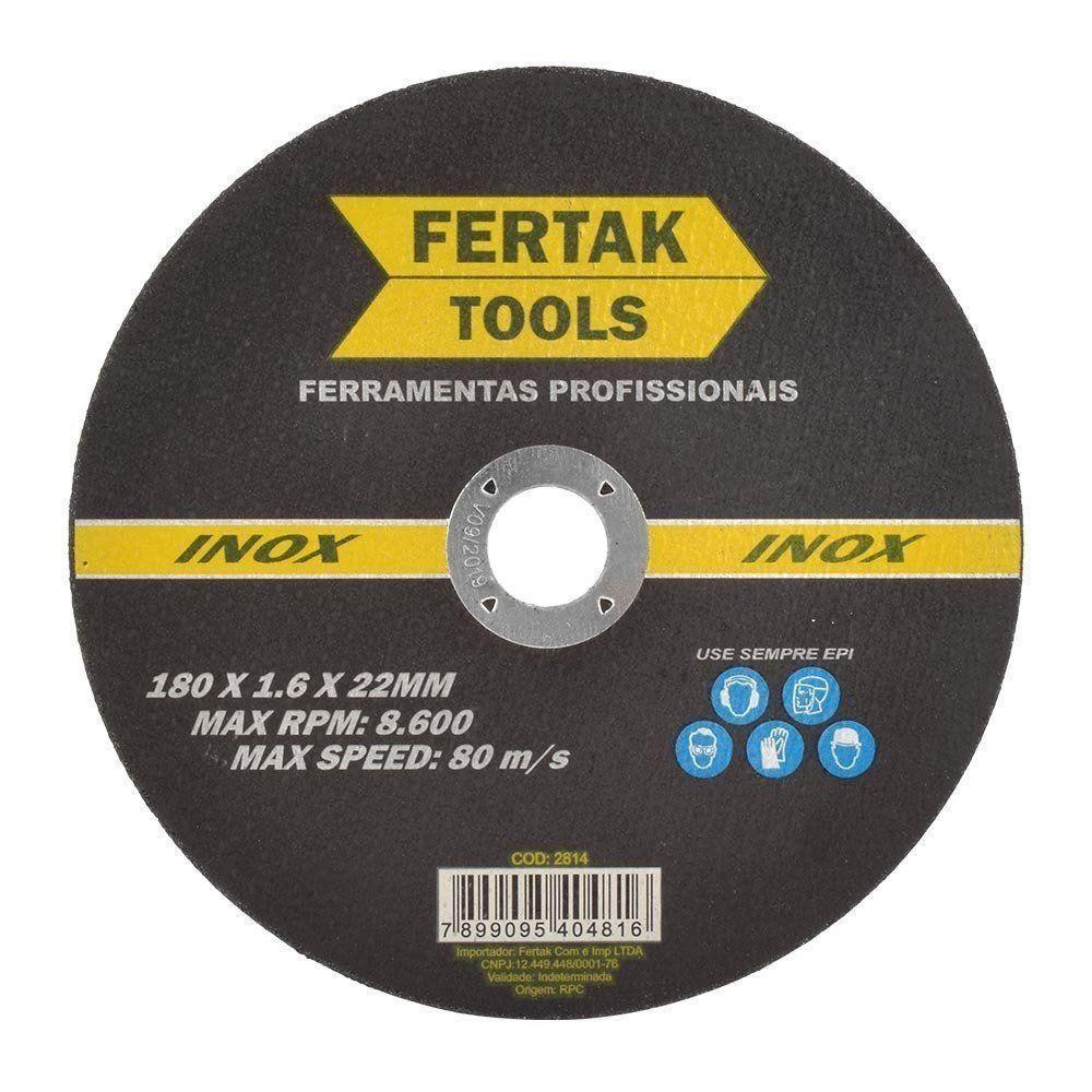 Disco De Corte Inox 180 X 1,6 - Fertak - 1