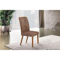 Kit 2 Cadeiras Sala Jantar Lunara 2 Un Madeira Capuccino Suede Marrom Rufato - 6