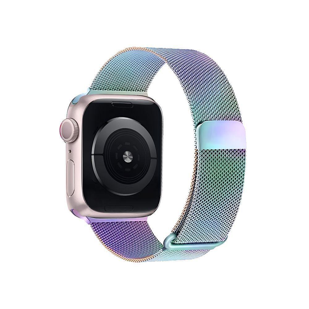 Relógio Smartwatch W34s Rosê Gold Pulseira De Aço Arco íris - 4