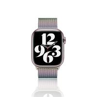 Relógio Smartwatch W34s Rosê Gold Pulseira De Aço Arco íris - 2