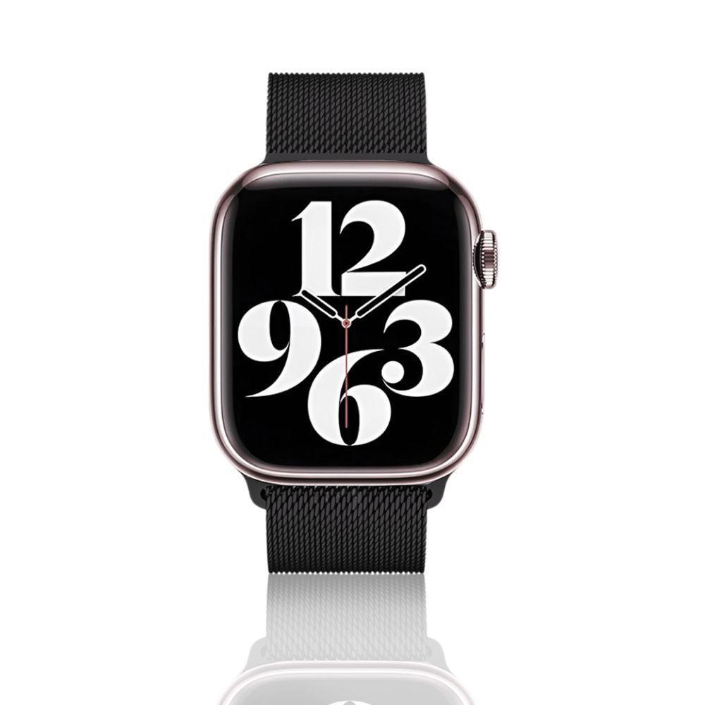 Relógio Smartwatch W34s Rosê Gold Pulseira De Aço Preta - 5