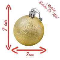 Kit 12 Bolas Natalinas Enfeite árvore De Natal 7cm Dourado - 4