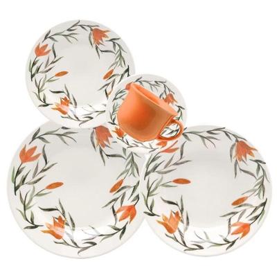 Kit Jogo Pratos Sobremesa Para 2 Pessoas 2 Peças Oxford Lírios