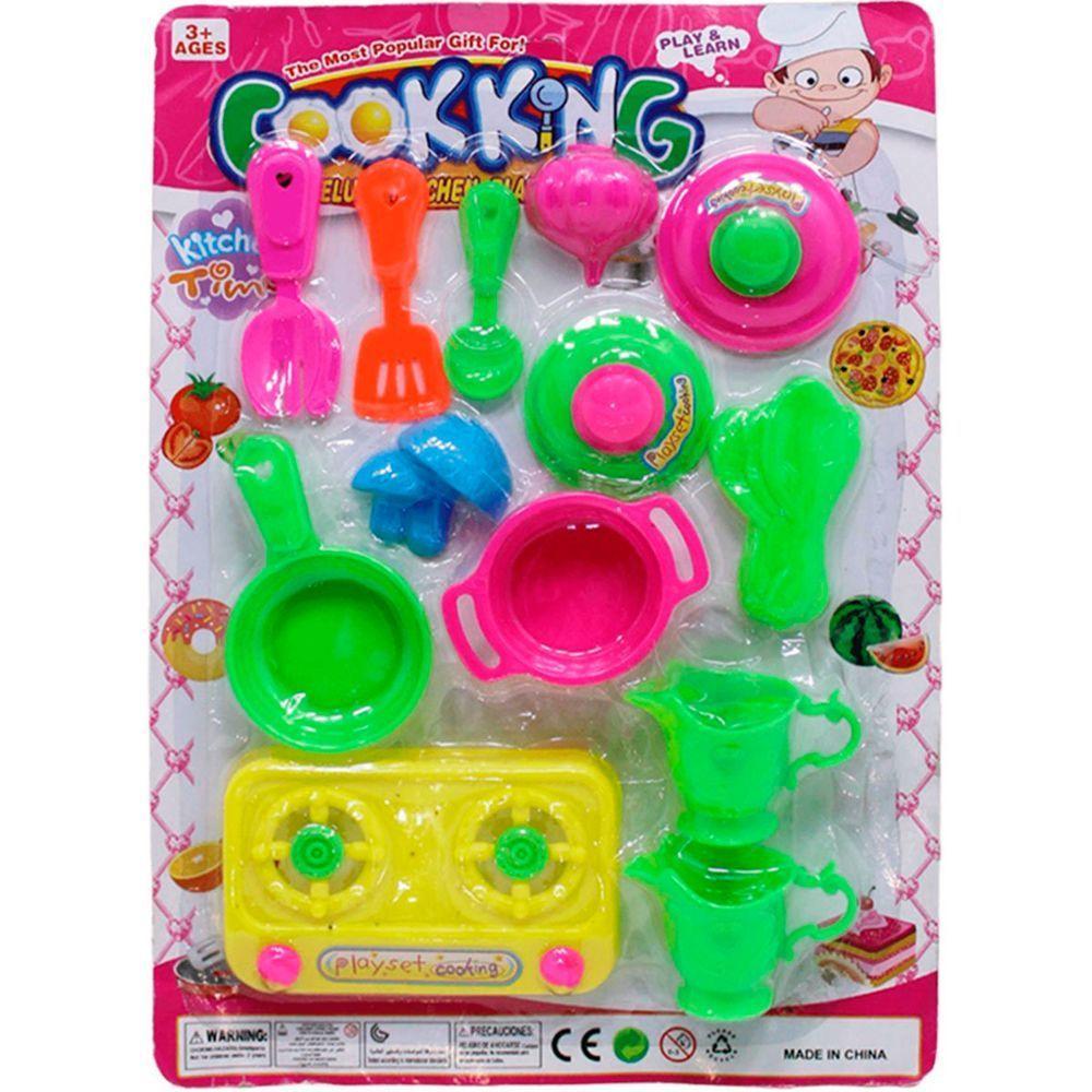 Kit Brinquedo Infantil Chef Cozinha Frigideira Panela 13 Peças - 2