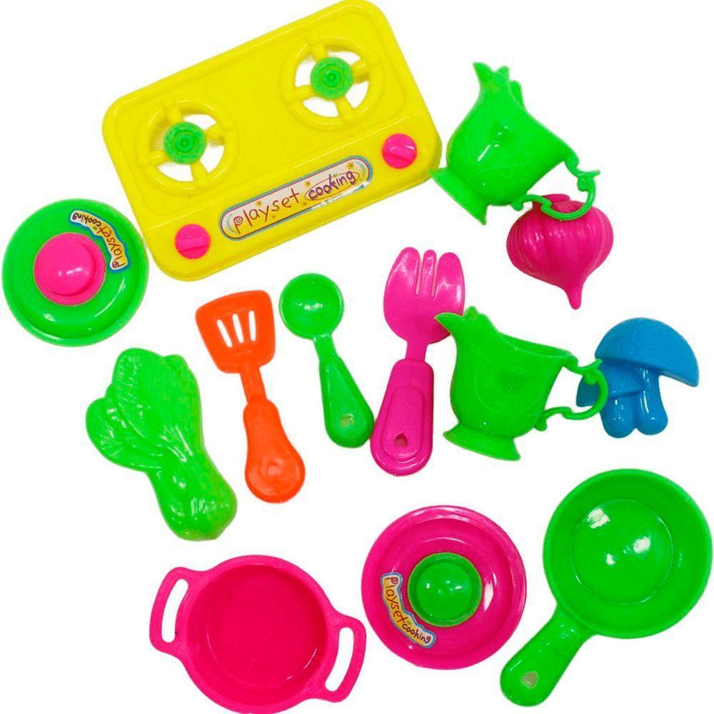 Kit Brinquedo Infantil Chef Cozinha Frigideira Panela 13 Peças - 4