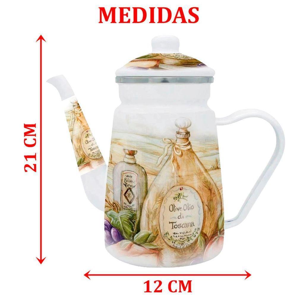 Bule Esmaltado Com Indução Italy Premium Chá Café 1,2 Litros - 4