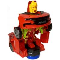 Carro Robô Brinquedo Elétrico Vermelho Transformers Som Leds - 3