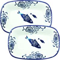 Kit 8 Petisqueiras Travessa Bowl Pequena Peixe Oceano 100ml - 1