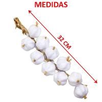 Kit 2 Decoração Trança De Alhos Artificial Artesanal De 32cm - 5