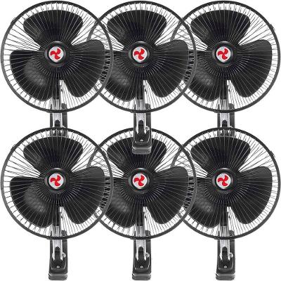 Kit 6 Mini Ventilador Veicular de Mesa Gici Auto 12W 20cm Preto Modelo Mini 12V