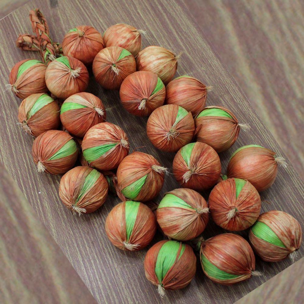 Kit 2 Decoração Tranças De Cebola Artificial Artesanal 47cm - 3