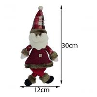 Kit 4 Boneco Pendente Papai Noel árvore Natal Tecido De 30cm - 3
