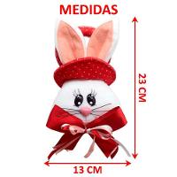 Kit 2 Pendente Páscoa Coelho Para Porta Trinco Enfeite 23cm - 5