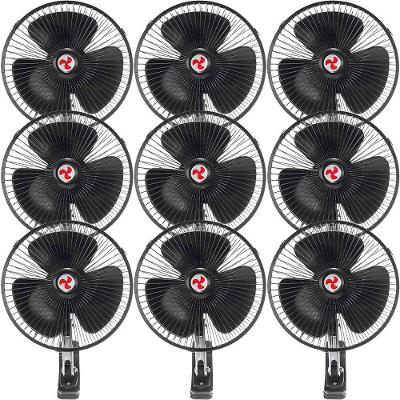 Kit Mini Ventilador Veicular Gici Auto 12W 20cm 3 Pás 1 Velocidade Preto 12V