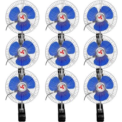 Kit 9 Mini Ventilador Veicular Carro Ônibus Caminhão De 15cm