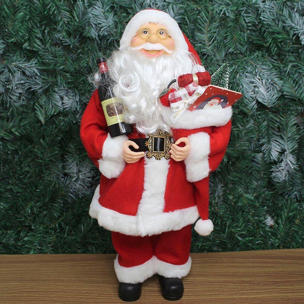 Decoração Papai Noel Tradicional Gorro Presentes Natal 45cm - 2