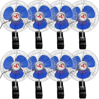 Kit 8 Mini Ventilador Veicular Carro Ônibus Caminhão De 15cm