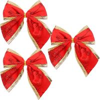 Kit 12 Enfeite Laços Natalino Vermelho árvore Natal De 10cm - 3