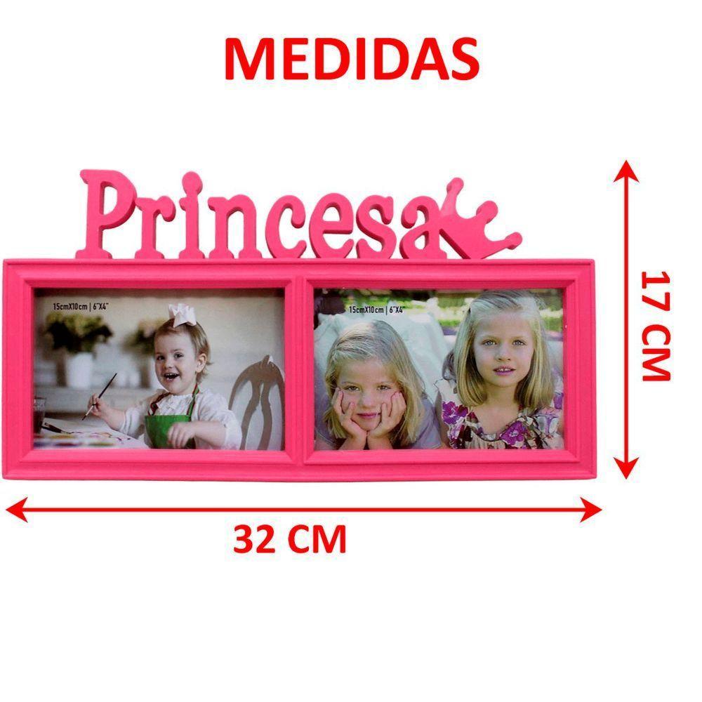 Dupla Porta Retrato Infantil Mural Príncipe Princesa 15x10cm - 5