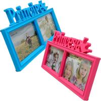 Dupla Porta Retrato Infantil Mural Príncipe Princesa 15x10cm - 2