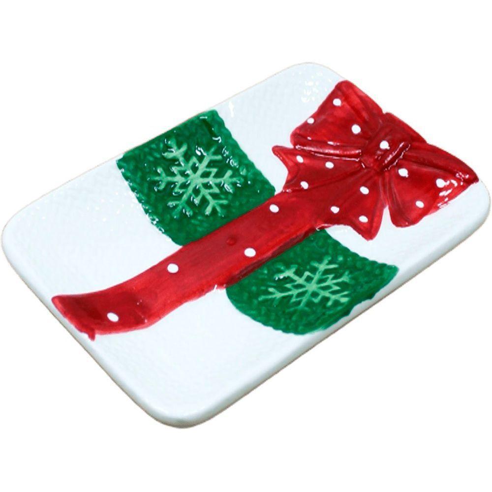 Enfeite Porta Sabonete Lavabo Banheiro Noel Natal Cerâmica - 1