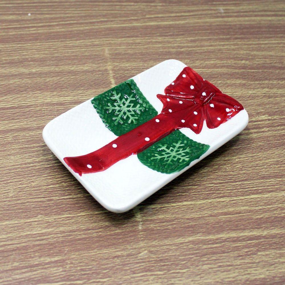 Enfeite Porta Sabonete Lavabo Banheiro Noel Natal Cerâmica - 2