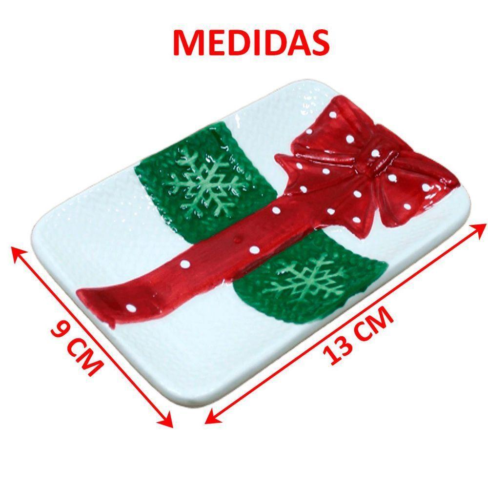 Enfeite Porta Sabonete Lavabo Banheiro Noel Natal Cerâmica - 5