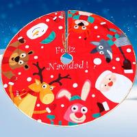 Saia De árvore Natal Temática Natalino Noel Rena Urso 120cm - 2