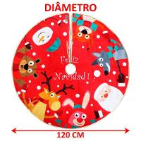 Saia De árvore Natal Temática Natalino Noel Rena Urso 120cm - 4