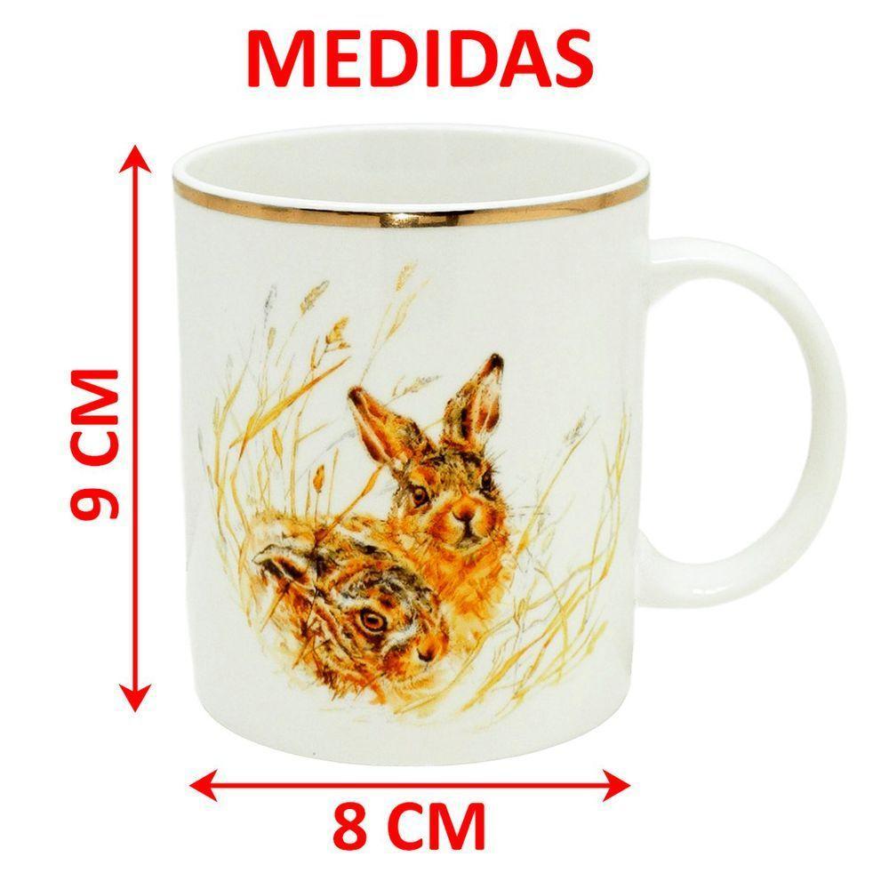 Kit Jogo De Caneca De Páscoa 4 Peças Coelho Em Argila De 380ml - 5