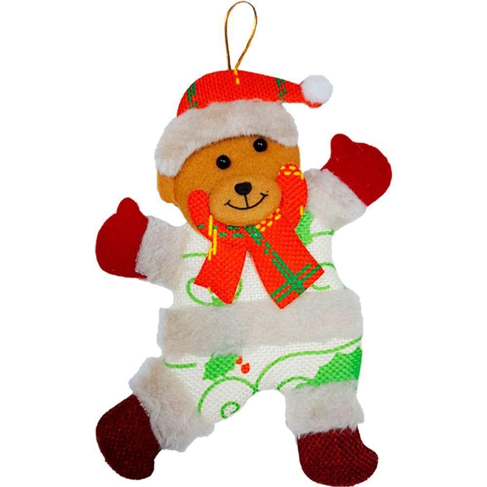 Kit 8 Pendente árvore Natal Noel Rena Urso Boneco Neve 19cm - 2