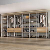 Guarda Roupas Closet Modulado 405cm 6 Peças Com 6 Gavetas E Cabideiros Multimóveis MP4322 Branco Madeirado - 8